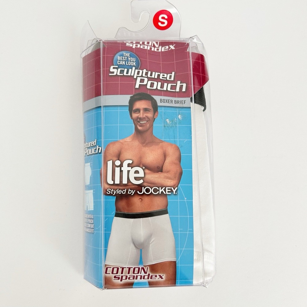 New Vintage Men's Life by Jockey Sculptured‎ Pouch Boxer Brief Underwear Small